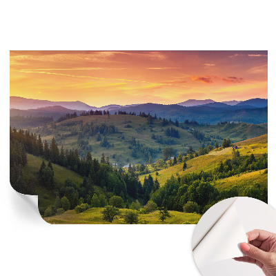 Samolepiaca fototapeta do spálne Horská krajina