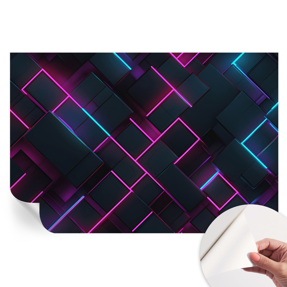 Samolepiaca fotografická tapeta Neónová geometria