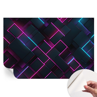 Samolepiaca fotografická tapeta Neónová geometria