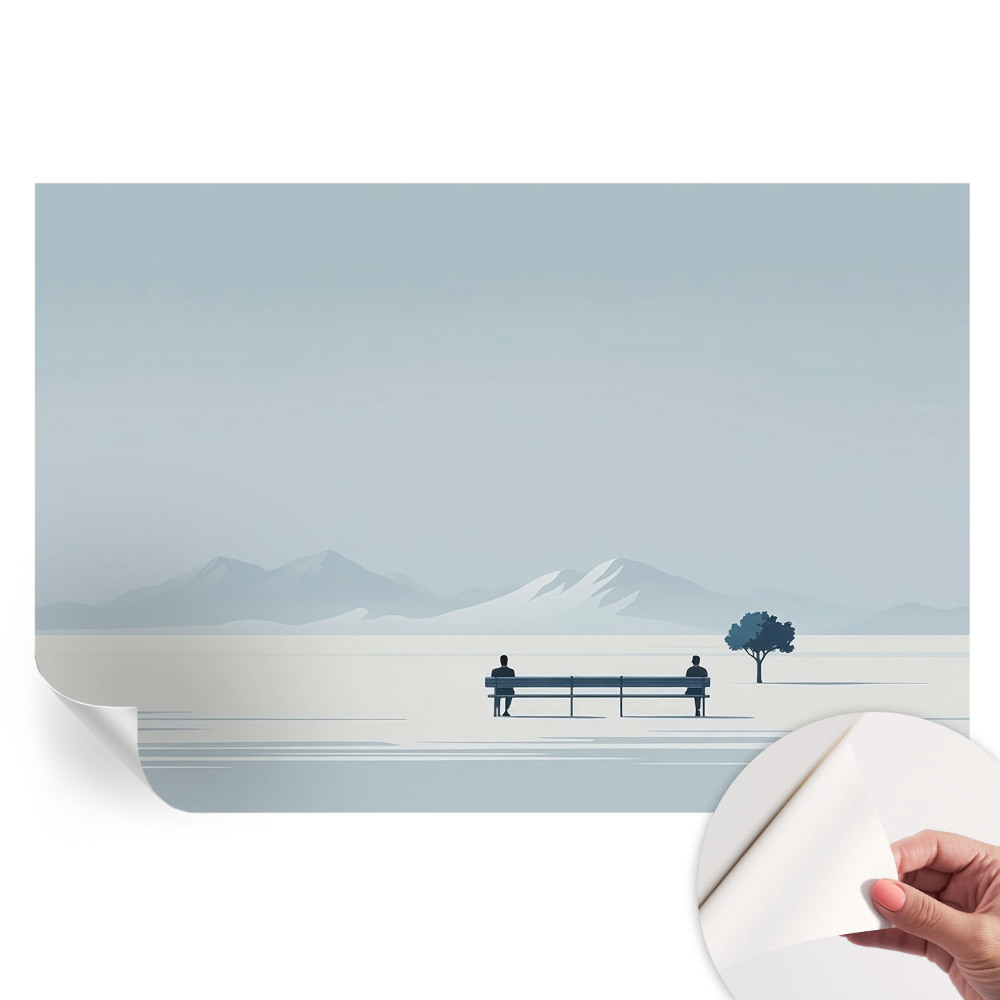Moderná fototapeta do obývačky s motívom minimalistickej krajiny
