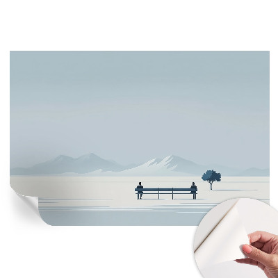 Moderná fototapeta do obývačky s motívom minimalistickej krajiny