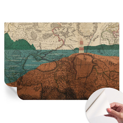 Samolepiaca fotografická tapeta Historická mapa
