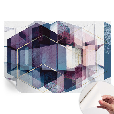 Samolepiaca tapeta do obývačky Geometrické kocky