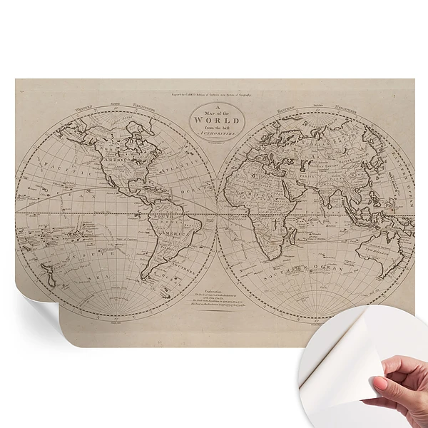 Samolepiaca nástenná fototapeta Stará mapa