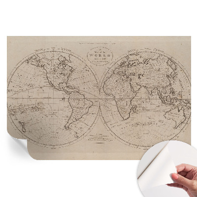 Samolepiaca nástenná fototapeta Stará mapa