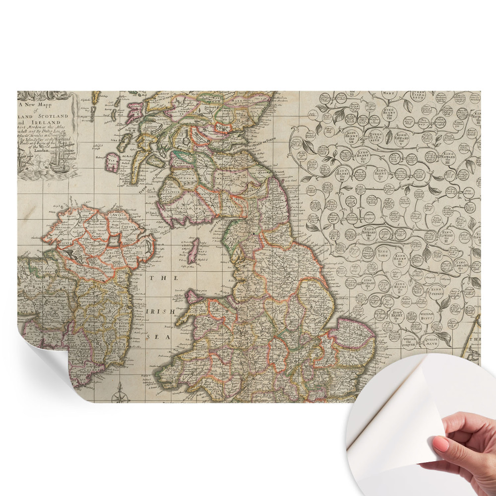 Samolepiaca fototapeta Starožitná mapa