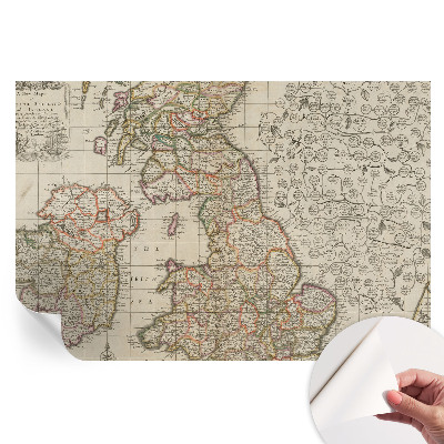 Samolepiaca fotografická tapeta Starožitná mapa