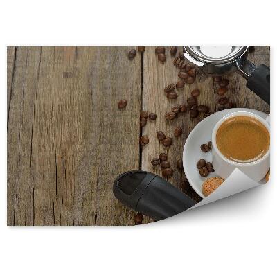 Fototapeta Espresso šálka na kávu zrnkový koláč