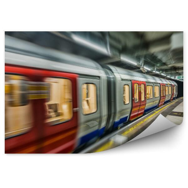 Fototapeta Londýnske Metro Farby Rýchlosti Pohybu Vlaku