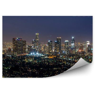 Fototapeta na stenu Pohľad z vtáčej perspektívy svetlá Los Angeles noc