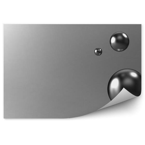 Fototapeta 3d kovové loptičky lietajúce