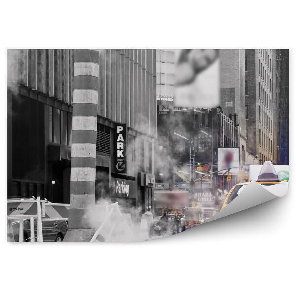Fototapeta New York Dym Pouličné Taxi