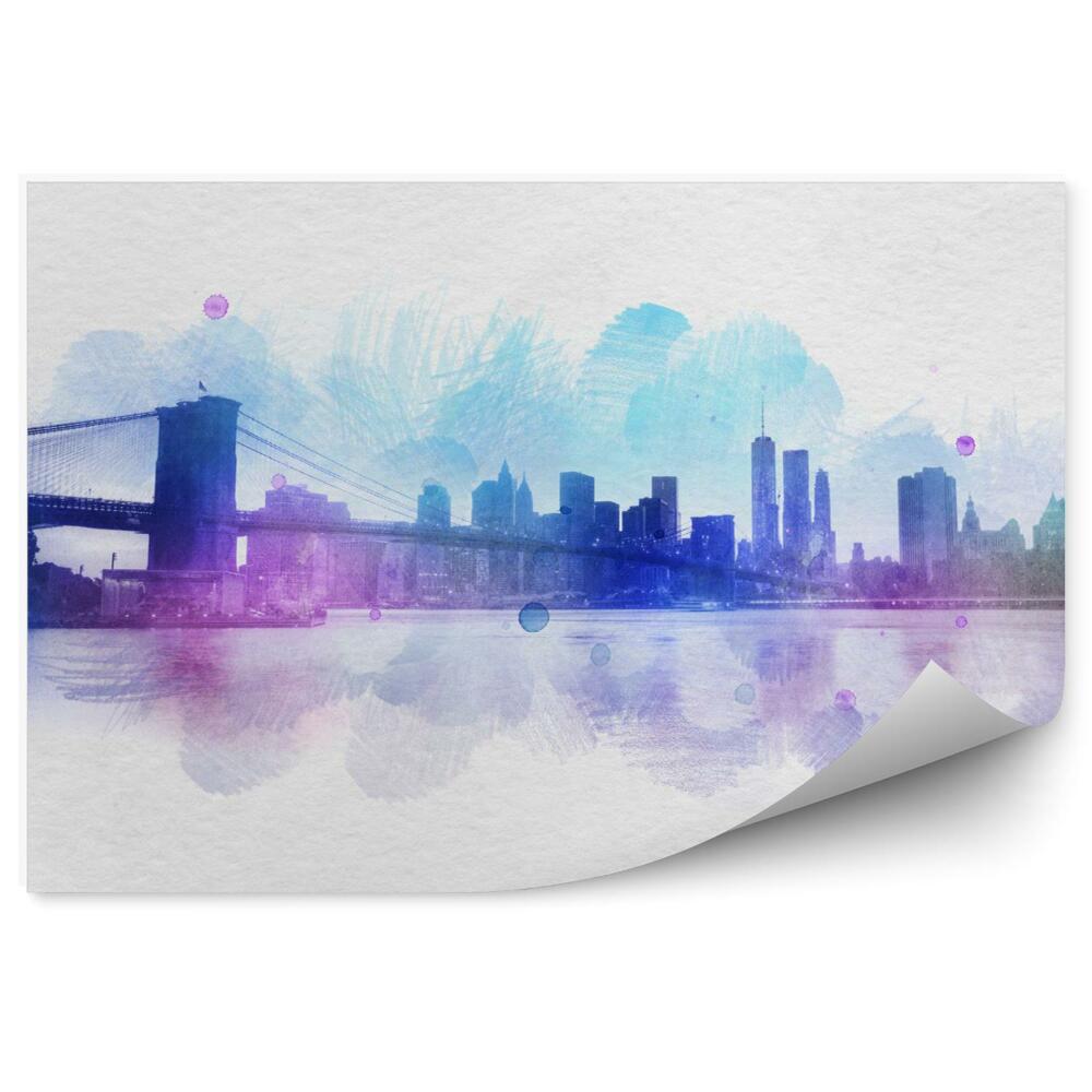 Fototapeta na stenu Pohľadnica new york akvarel
