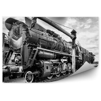 Fototapeta Stará historická parná lokomotíva na vlečke