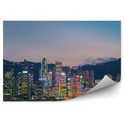 Fototapeta na stenu Súmrak panoráma mesta hongkong