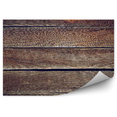 Fototapeta Tmavé dosky s viditeľnými uzlami