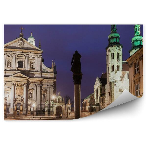 Fototapeta na stenu Krakov kostolná pamiatka svetlá noc