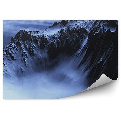 Fototapeta Hory jazero hmla zima sneh