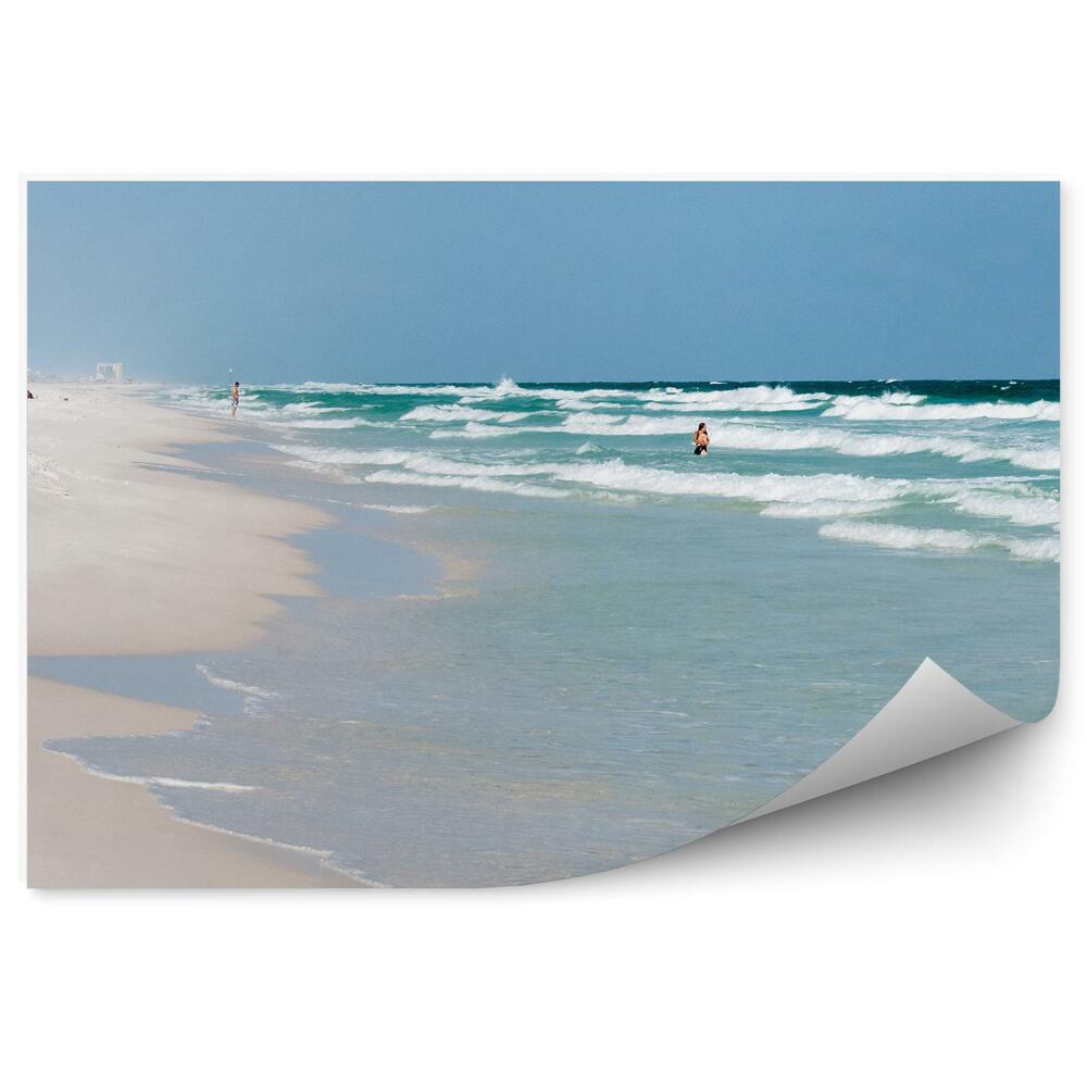 Fototapeta Pláž Oceán Vlny Obloha Ľudia