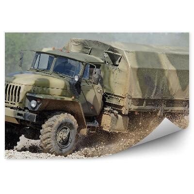 Fototapeta Vojenský kamión na ceste