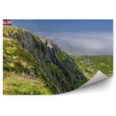 Fototapeta Zelené hory trávy skaly sudety