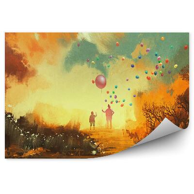 Fototapeta na stenu Ľudia balóny stromy obrázky