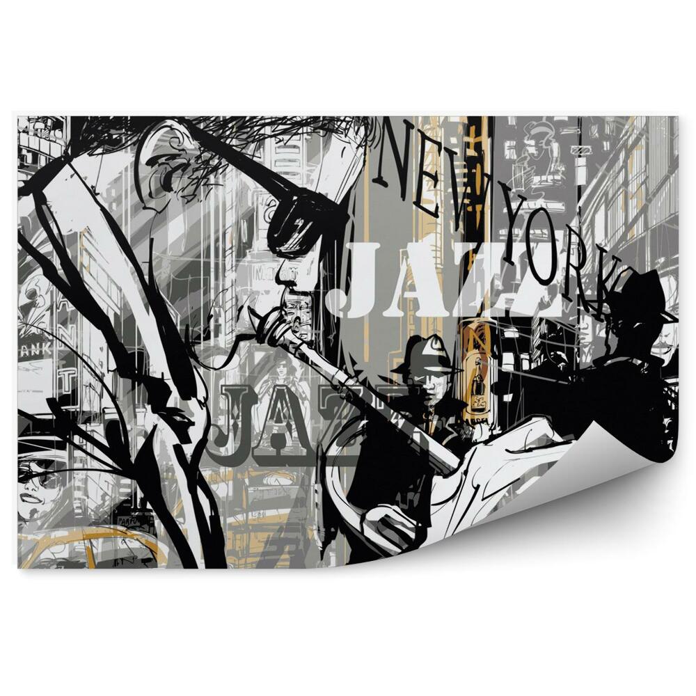 Fototapeta na stenu Jazzový trubkár na ulici v New Yorku