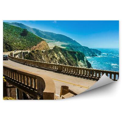 Fototapeta ZDA gore cesta most avtomobili voda