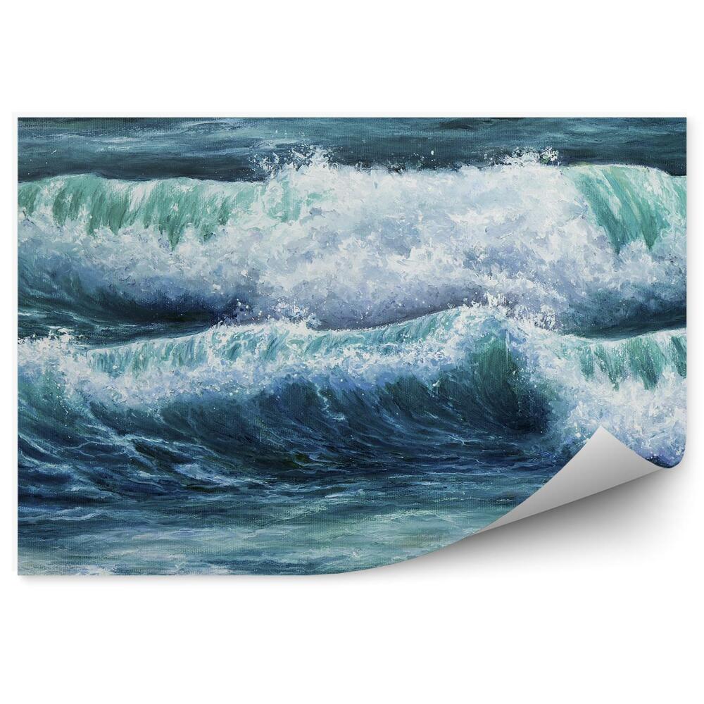 Fototapeta Skaly Oceán Vlny Farba