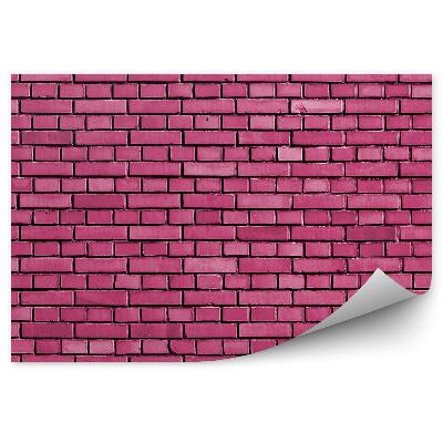 Fototapeta Ružové tehly na stene
