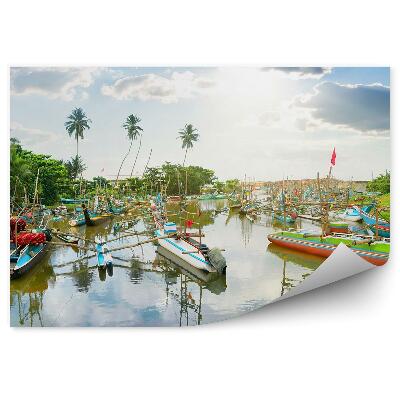 Fototapeta na stenu Tropický záliv lode palmy exotické rastliny