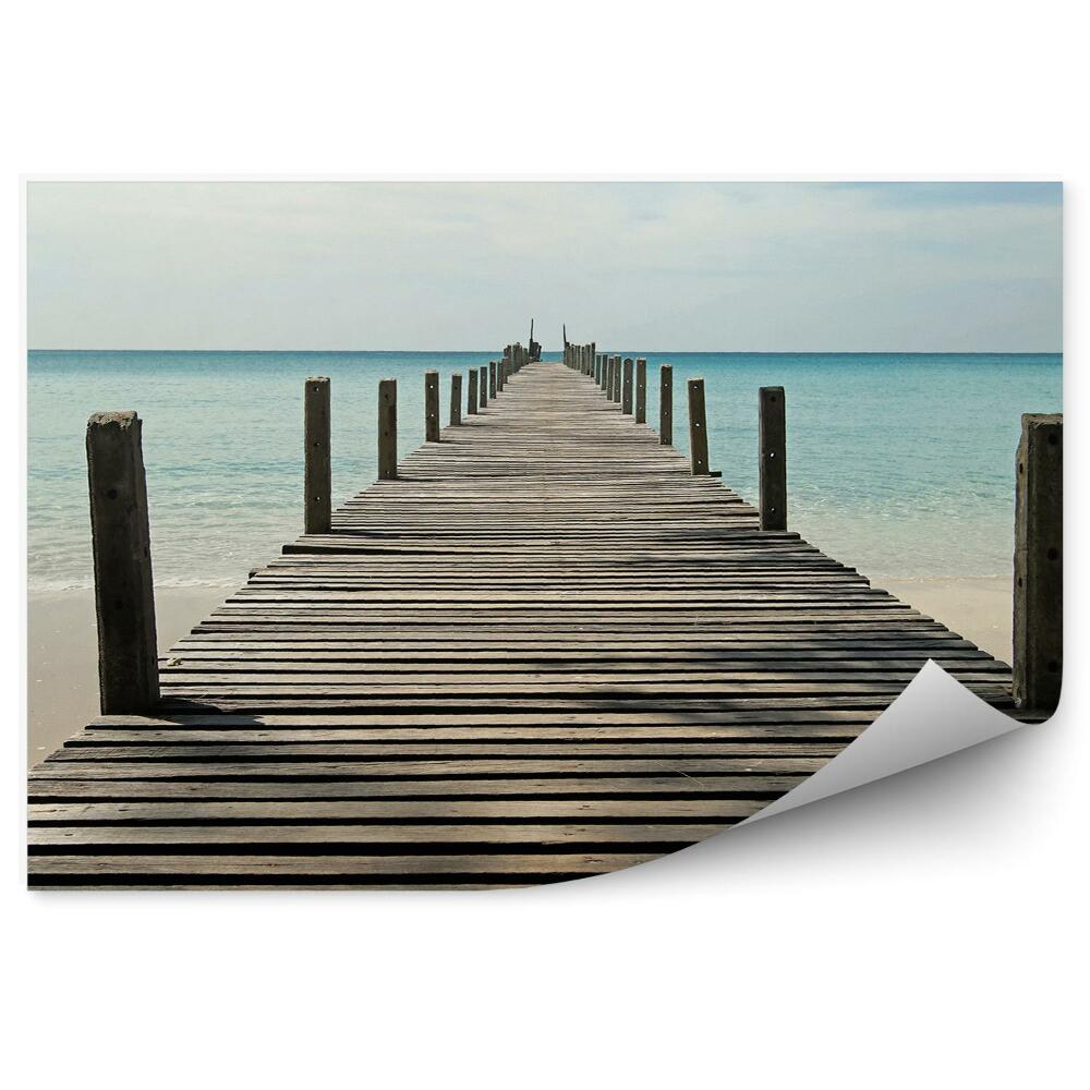 Fototapeta na stenu Drevené Mólo Oceán More Obloha Mraky