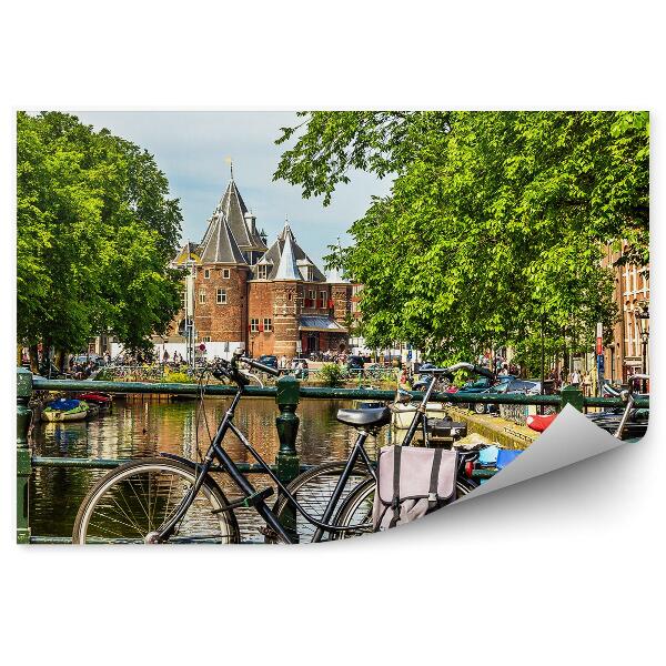 Fototapeta na stenu Amsterdam Bicykel Most Rieka Mesto