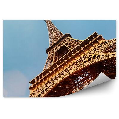 Fototapeta na stenu Prostorski posnetek eifflovega stolpa modro nebo