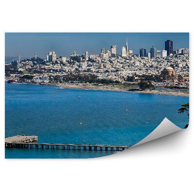 Fototapeta Budovy záliv more obloha stromy