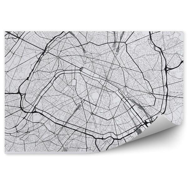 Fototapeta na stenu Mapa mesta paríž francúzsko
