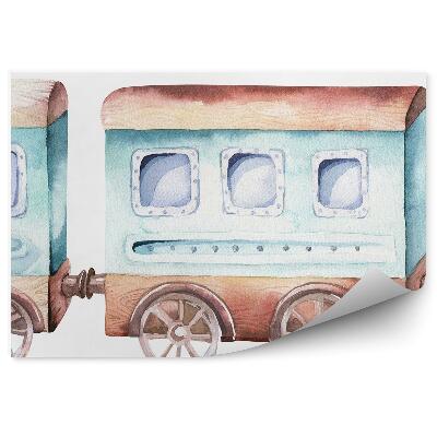 Fototapeta Starý hračkársky vlak na bielom pozadí