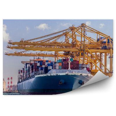 Fototapeta na stenu Nákladná Loď Prístav Nakladanie Kontajnerov