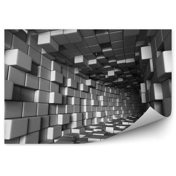 Fototapeta Šedé kocky tunel