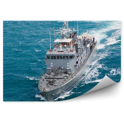 Fototapeta Sivá Moderná Loď Pohľad Z Vtáčej Perspektívy