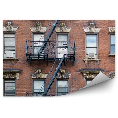 Fototapeta na stenu Fasáda Budovy New York Požiarne Schodisko