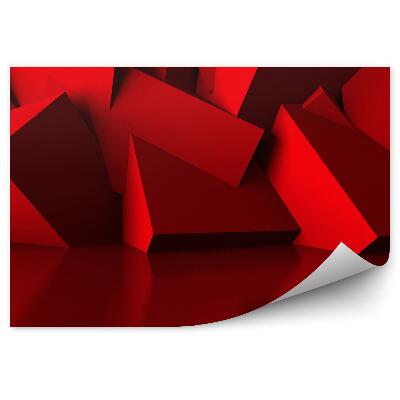 Fototapeta na stenu Vzor červených tvarov