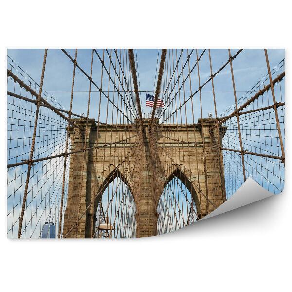 Fototapeta na stenu Brooklynský most amerika lano zblízka