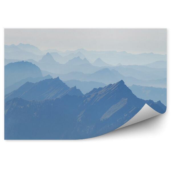 Fototapeta na stenu Hmlisté švajčiarske alpy panoramatický pohľad