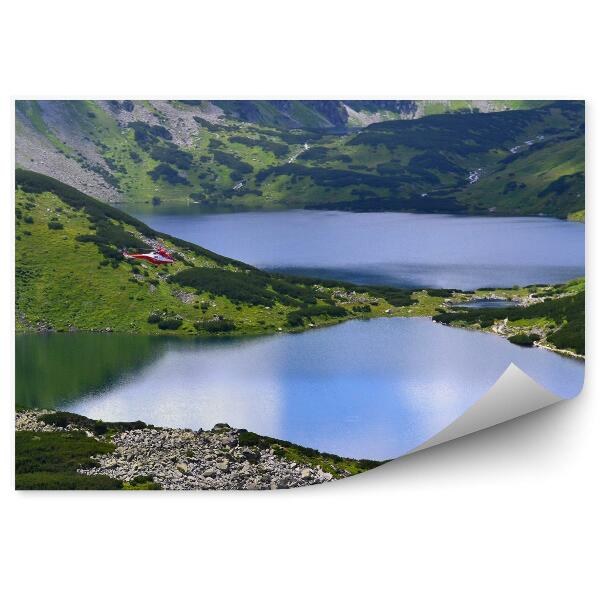 Fototapeta na stenu Dolina pięciu stawów tatry hory domy vrtuľník