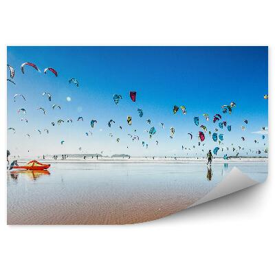 Fototapeta Kitesurfing športni zmaji ocean beach