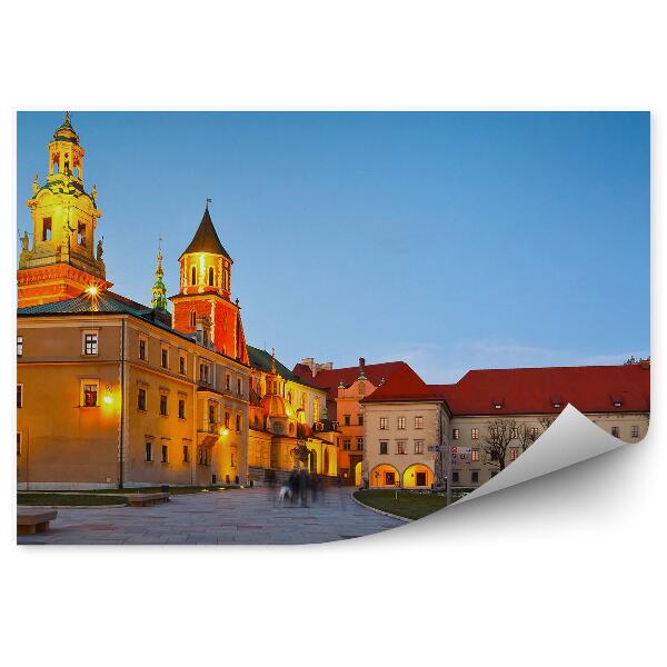 Fototapeta Hrad Wawel Krakov svetlá nočná príroda