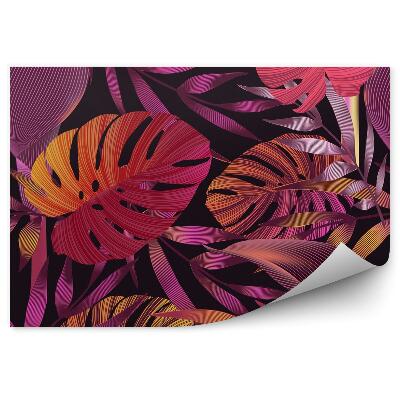 Fototapeta na stenu Tropické kvety, listy, džungľový kvet rajského vtáka