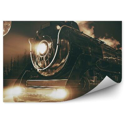 Fototapeta na stenu Lokomotíva na pozadí nočnej krajiny