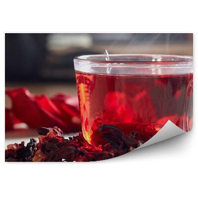 Fototapeta Čaj ibištek sušený šálka na zaváranie